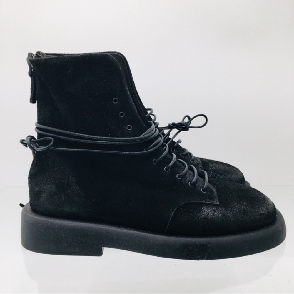 Marsell Black Suede Combat Boots - Picture 2 of 15